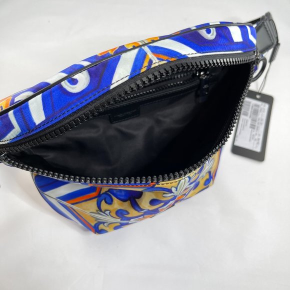 Dolce & Gabbana Nylon Fanny Pack with Maiolica Print - Blue, NWT and never used - Picture 9 of 14